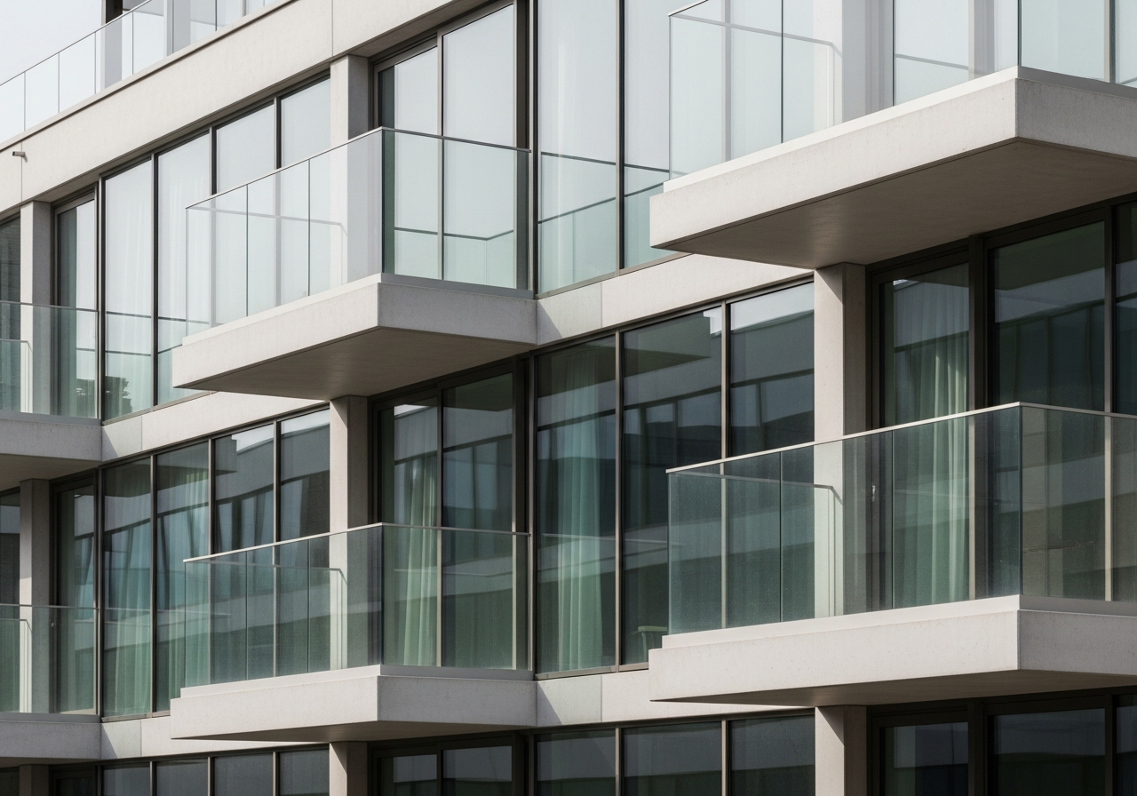 Belgian residential development close-up